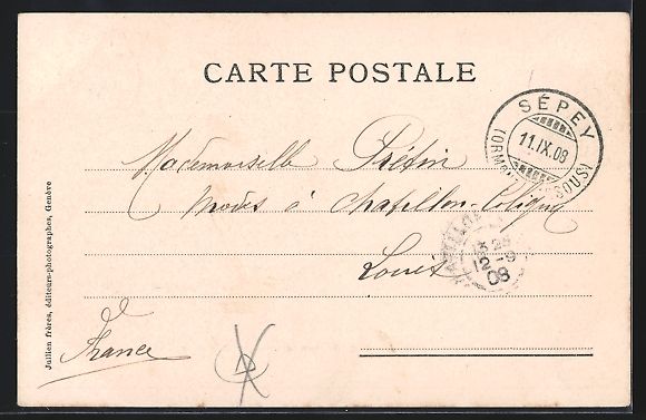 Cartoline postali: Ormont-Dessous, Panorama et le Chaussy – Usato da Berlin venduto da bartko-reher 1