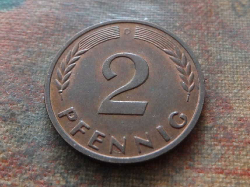 Alle Münzen: DEUTSCHLAND 2 Pfennig 1965 – Gebraucht aus Romanel-sur-Lausanne von Swift13 1