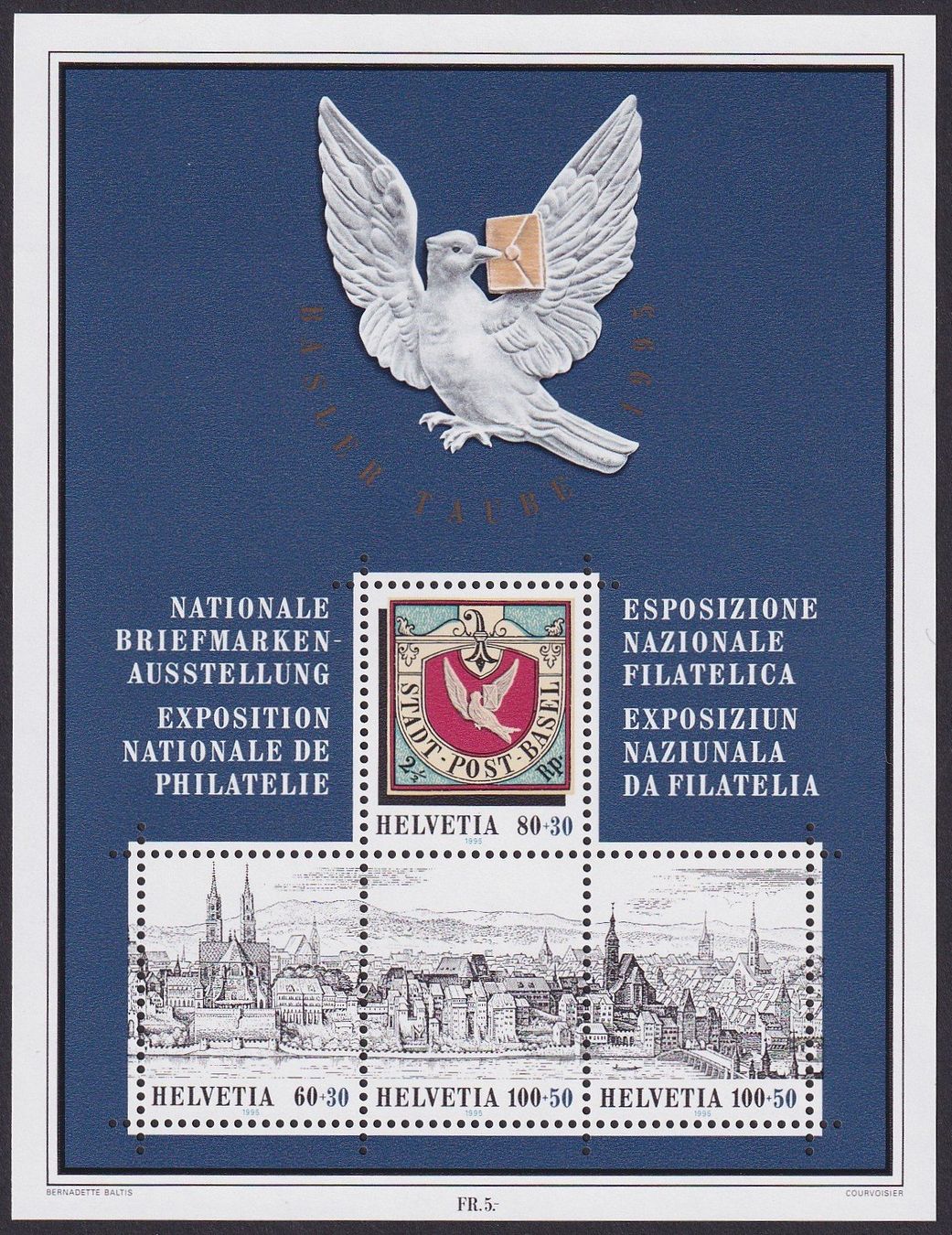 Tutti i francobolli: 1995, Basler Taube Block W79, postfrisch ** FW: 3.40 – Nuovo (secondo la descrizione) da Ebikon venduto da SilvioFreund