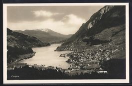 Lungern, Totalansicht mit See- und Bergp
