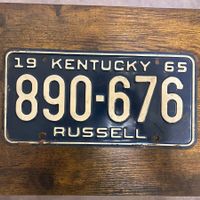 🇺🇸 1965 Vintage U.S. Autoschild - Kentucky 890-676