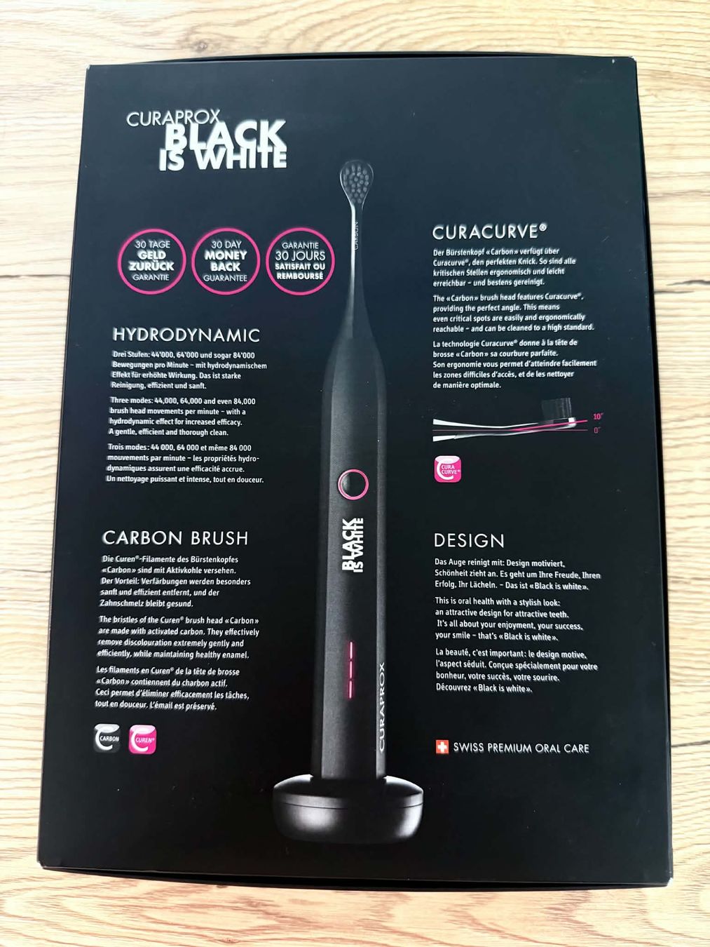 Curaprox Cura dei denti: Curaprox Hydrosonic Black is white Schallzahnbürste – Nuovo (secondo la descrizione) da Basel venduto da Nora2020 3