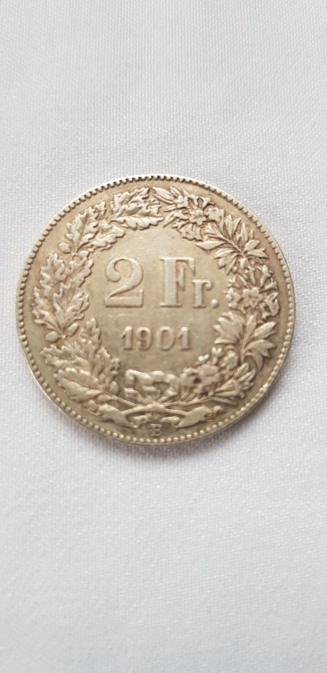 Alle Münzen: 2 Franken 1901 Schweiz – Gebraucht aus Dällikon von Toyfan 4