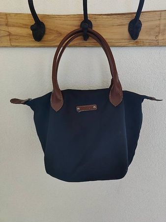 Sac Maddison  Tote bag bleu marine / anses cognac