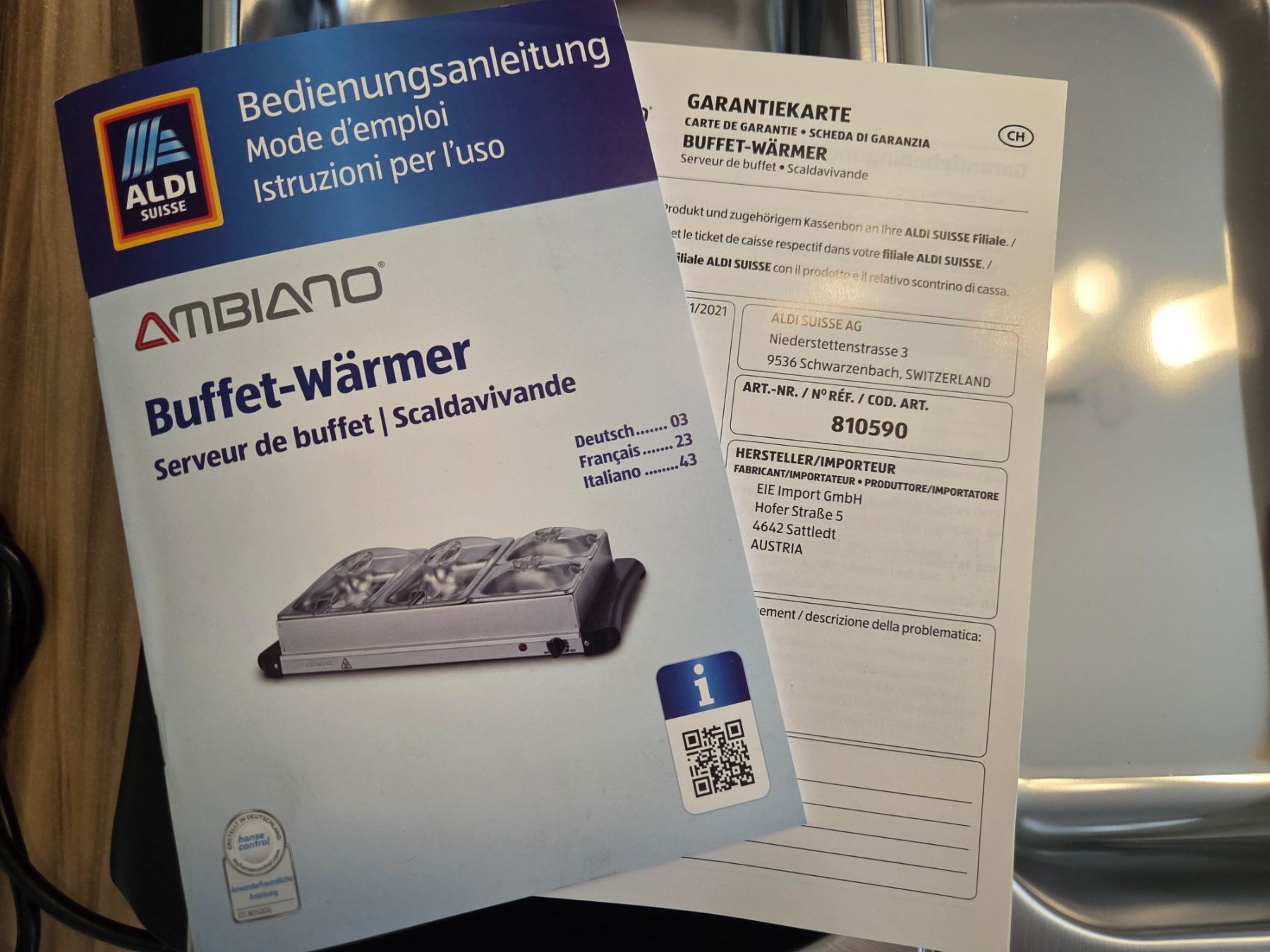 Büffets: Buffet-Wärmer Ambiano – Neu (gemäss Beschreibung) aus Basel von Agentraw 2