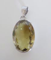 Zitronenquarz Anhaenger im 925 Silber