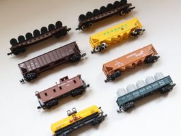 8 x US Güterwagen Set - schöne Modelle - Spur N