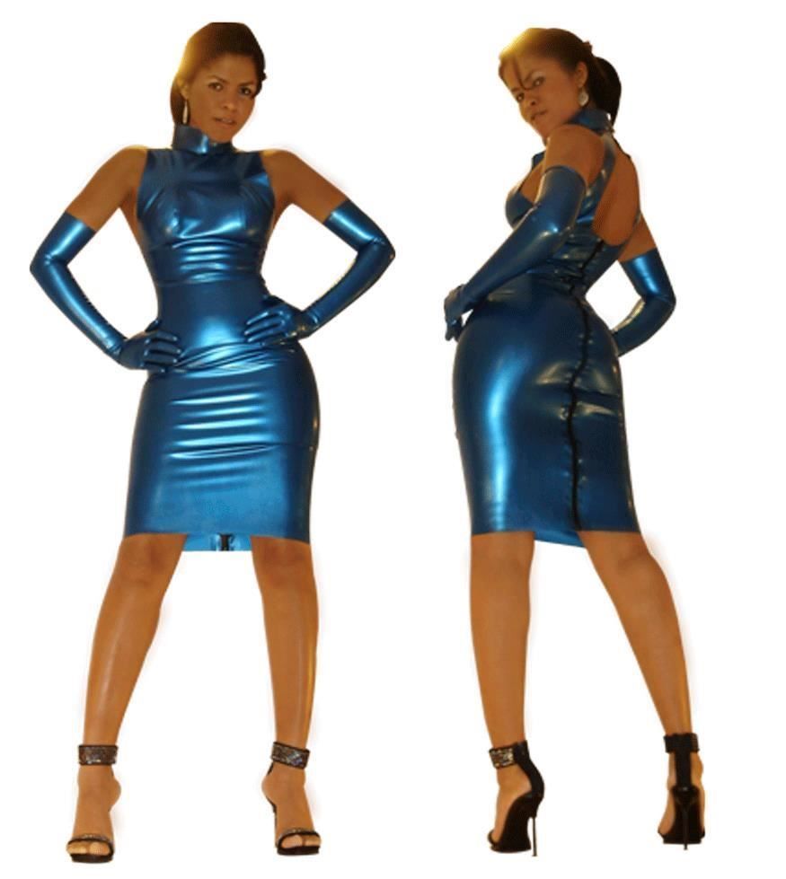 Vestiti: Latex Kleid Blau od. Rauchgrau - Gr. M – Nuovo e nell'imballaggio originale da Horn venduto da looksrealgood 3