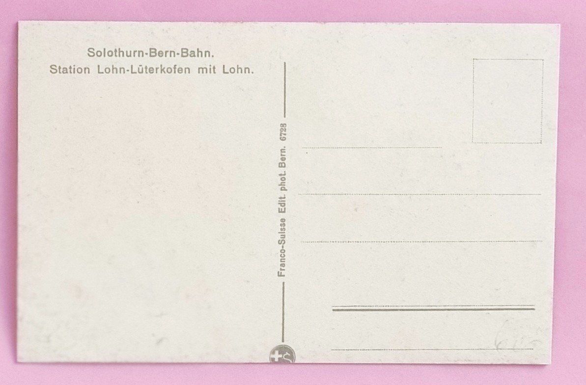 Cartes postales: Solothurn-Bern Bahn - Station Lohn-Lüterkofen – D'occasion à Rothrist par RROENK 1