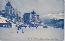 AK St. Moritz Palace Hotel e Grand Hotel - pattinaggio '900