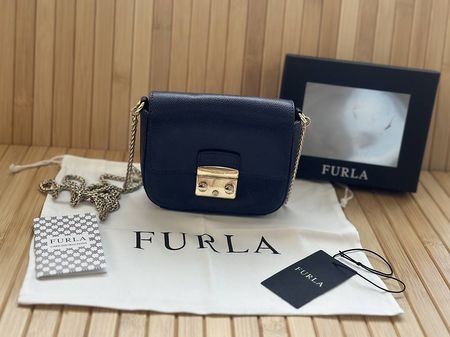 Furla Metropolis Mini Crossbody Bag ? dunkelblau, Goldkette