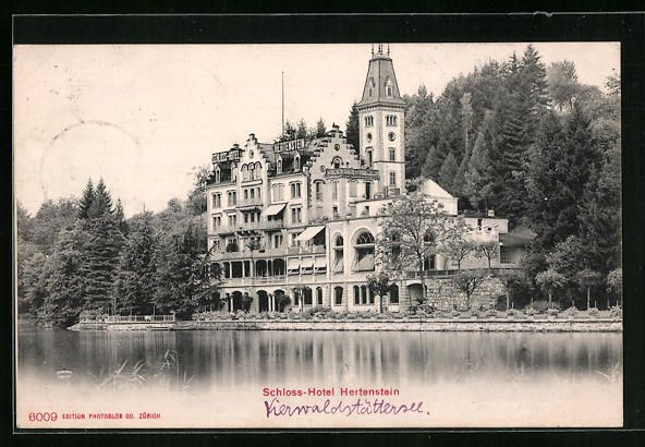 Cartoline postali: Hertenstein, Schloss Hotel Hertenstein m – Usato da Berlin venduto da bartko-reher