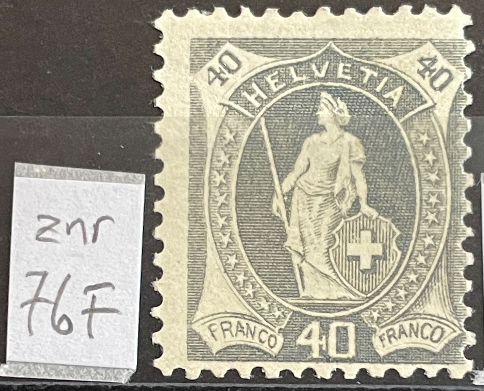 Tutti i francobolli: Znr 76F* Umgestempelt – Usato da Muri AG venduto da Briefmarke-Schweiz