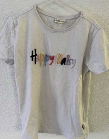 T-Shirt Pomp de lux „Happy Daisy" Grösse 134/140 weiss