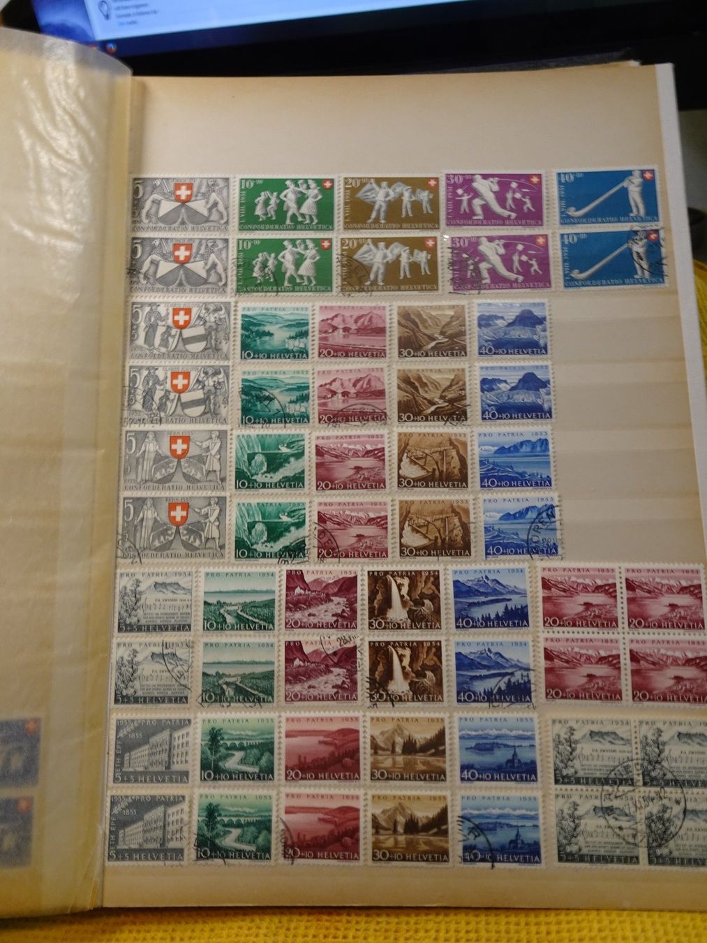 Tutti i francobolli: SAMMLUNG PATRIA 1939-66 postfrisch/gestempelt + 46 4er Block – Usato da Eschenbach SG venduto da eDaisy 2