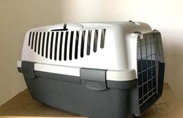 Katzenbox Transportbox grau 48x32x31 cm neu