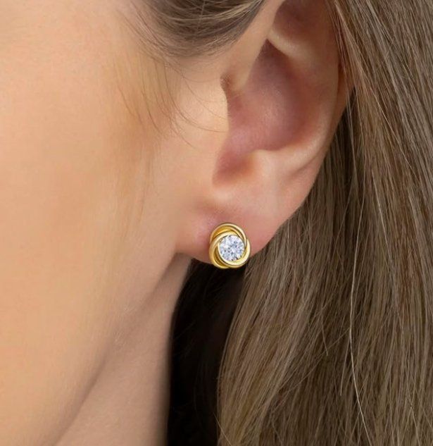 Orecchini pendenti & Orecchini a lobo: 9k Gold Ohrstecker – Nuovo e nell'imballaggio originale da Hemmental venduto da Zirconwelt 2