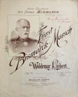 Musiknoten, Fürst Bismarck-Marsch, schönes Cover