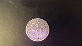 Silbermünze v. 1875 - 1 Mark Deutsches Reich