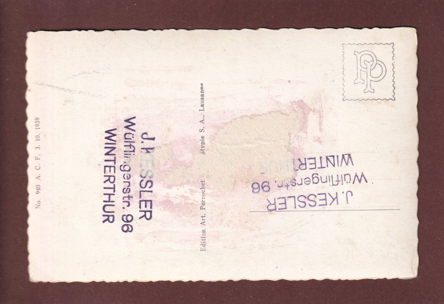 Cartoline postali: EUSEIGNE - Wildhorn // pli d'angle // – Usato da Pully venduto da nicecards 1