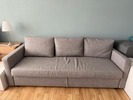 Schlafsofa grau mit Bettkasten guter Zustand