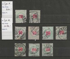 Lot Portomarken 1883 (Typ N + K) ; KP 1550.--