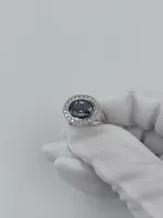 BLAU GRAUER SPINELL RING IN WEISSGOLD AUS DEM HAUSE LOHRI