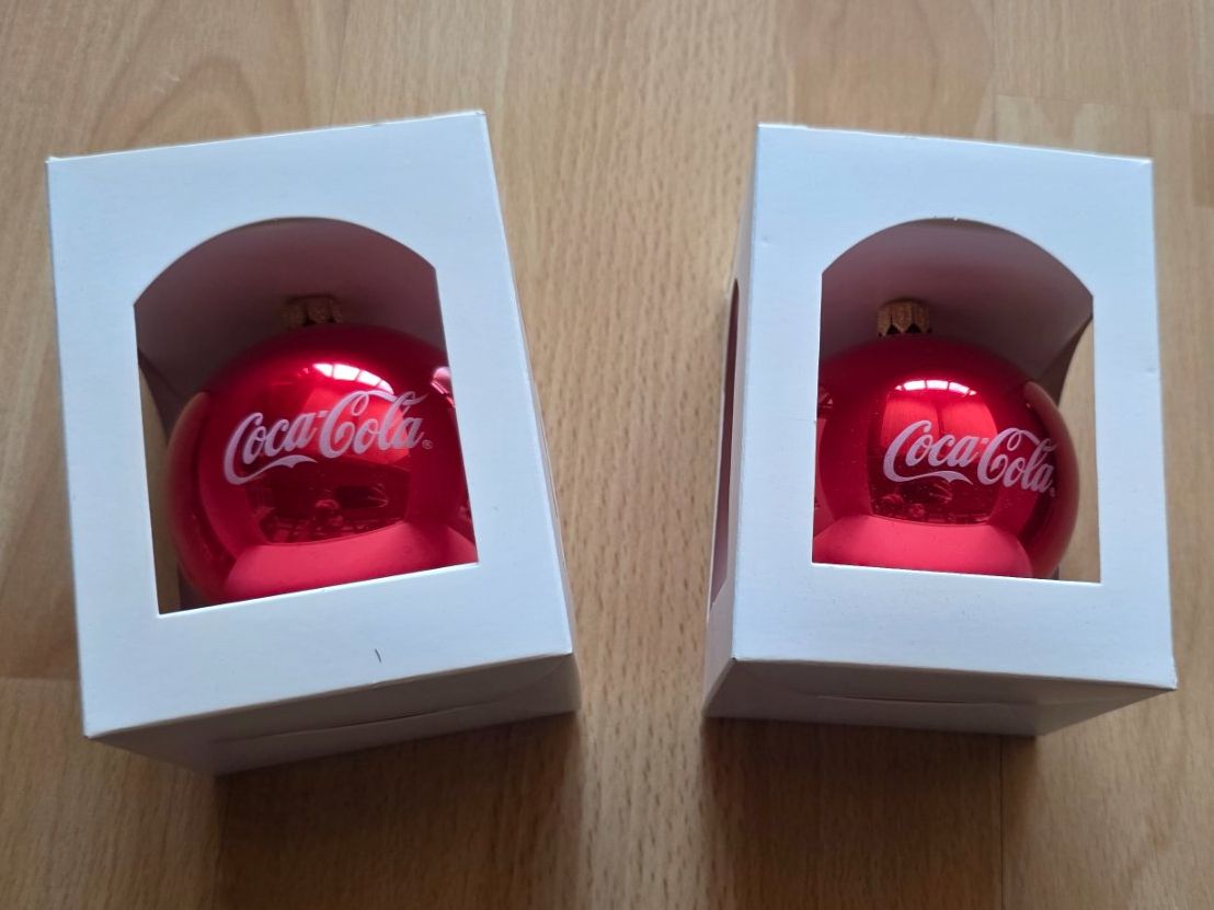 Coca-Cola Tutte le decorazioni: Coca-Cola Christbaumkugeln, 2 Stk. – Nuovo e nell'imballaggio originale da Niederbipp venduto da Tamara15101995