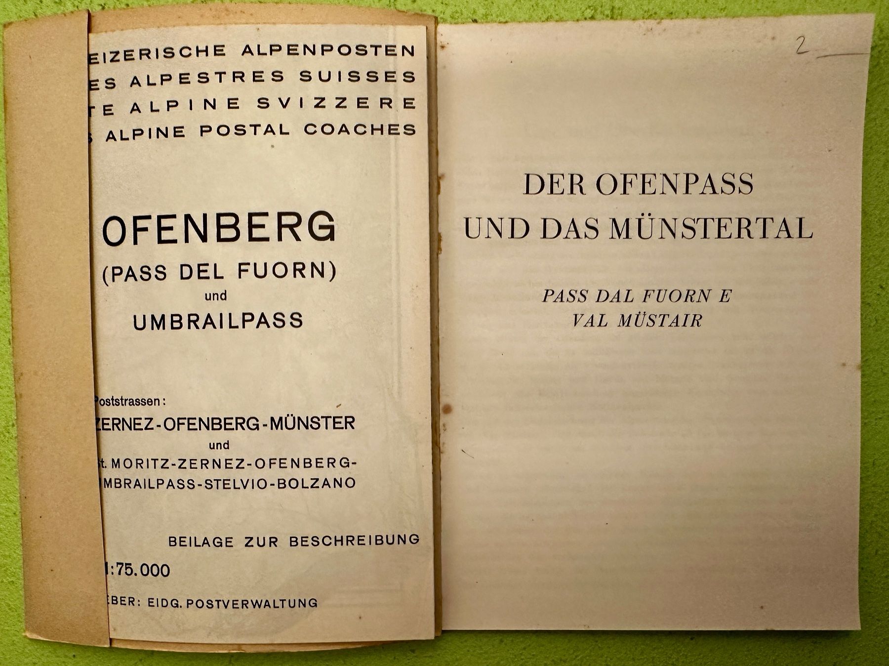 Libri: Schweizerische Alpenposten: Ofenberg / Umbrail 1936 – Usato da Zürich venduto da allp 1