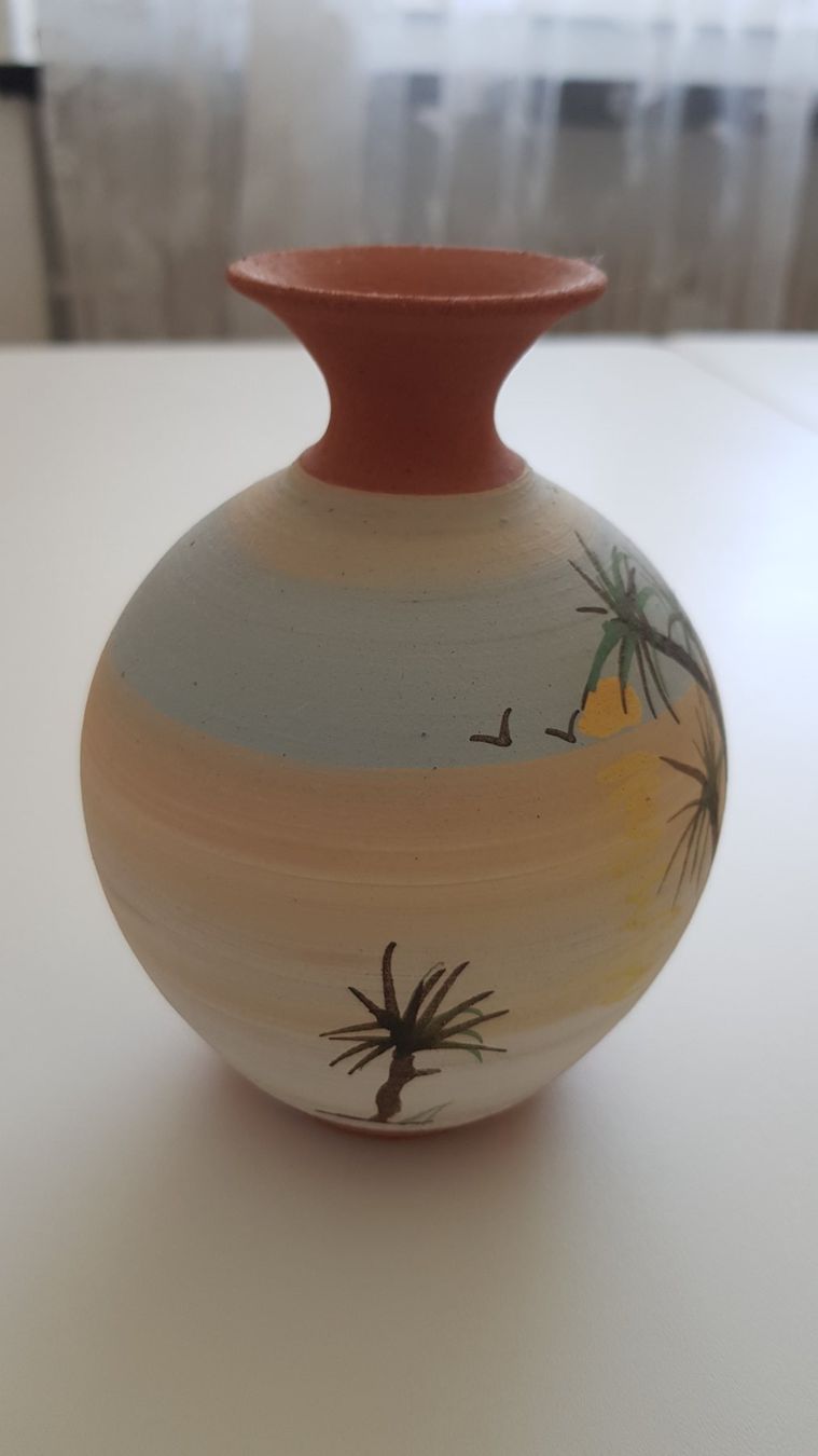 Vasi & Recipienti: Vase original australische Kunst der Aborigines – Nuovo e nell'imballaggio originale da Büsingen venduto da Zufall2024 1