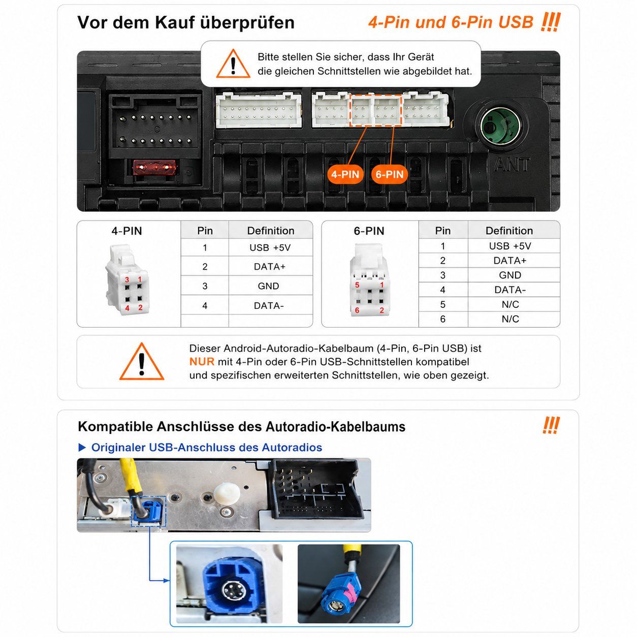 Unità & Adattatore: Vw Original USB Steckdose Android LVDS Adapter Peugeot BMW – Nuovo (secondo la descrizione) da Chiasso venduto da online.shop 1