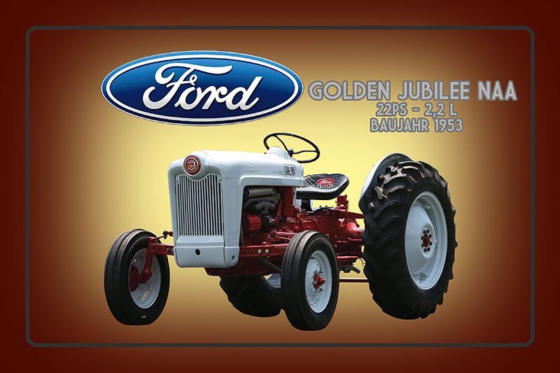 Ford Insegne: Blechschild-FORD JUBILEE NAA 1953 22 PS – Nuovo e nell'imballaggio originale da Rupperswil venduto da big-one-sale