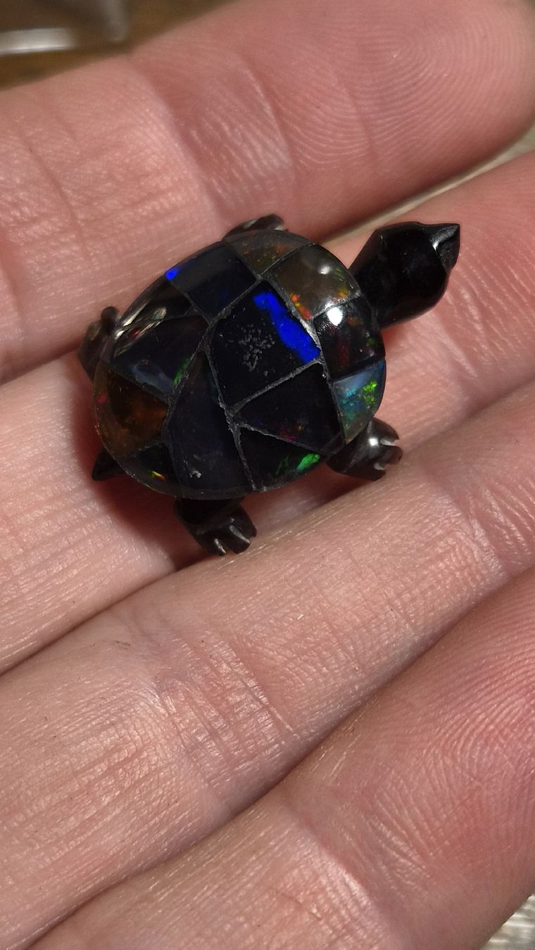 Figuren: Schildkröte  mit Opal Einlagen  – Gebraucht aus Kölliken von MissesBossTop1 6
