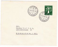 Lettre de Genève cachet TR16 pour Grenchen le 23.VI.39