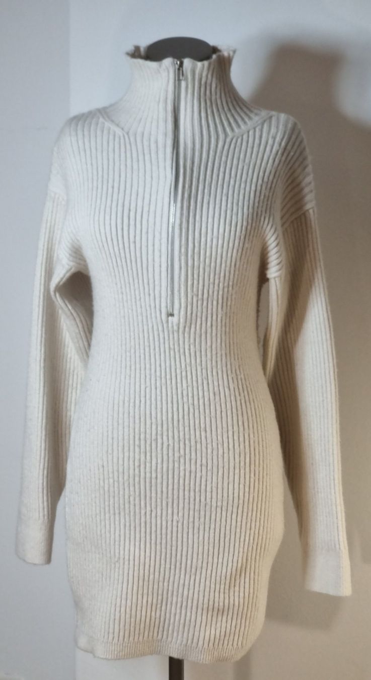 H&M Vestiti: M/L (38) 40/42 schlichtes STRICKKLEID écru / Longpullover – Usato da Dürnten venduto da Bachtelsurfer 1