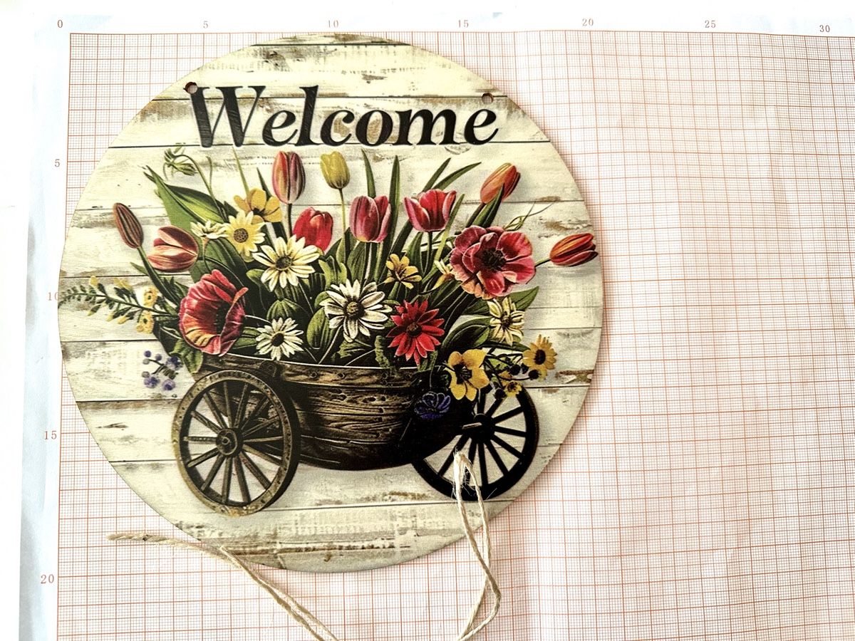 Tutte le decorazioni: Rustic Wooden Welcome Sign, Spring Flowers Decor – Nuovo (secondo la descrizione) da Gattikon venduto da Sarahs_Schatzkammer 1