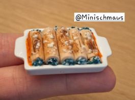 Handmade Spinat Ricotta Cannelloni, auch für Maileg