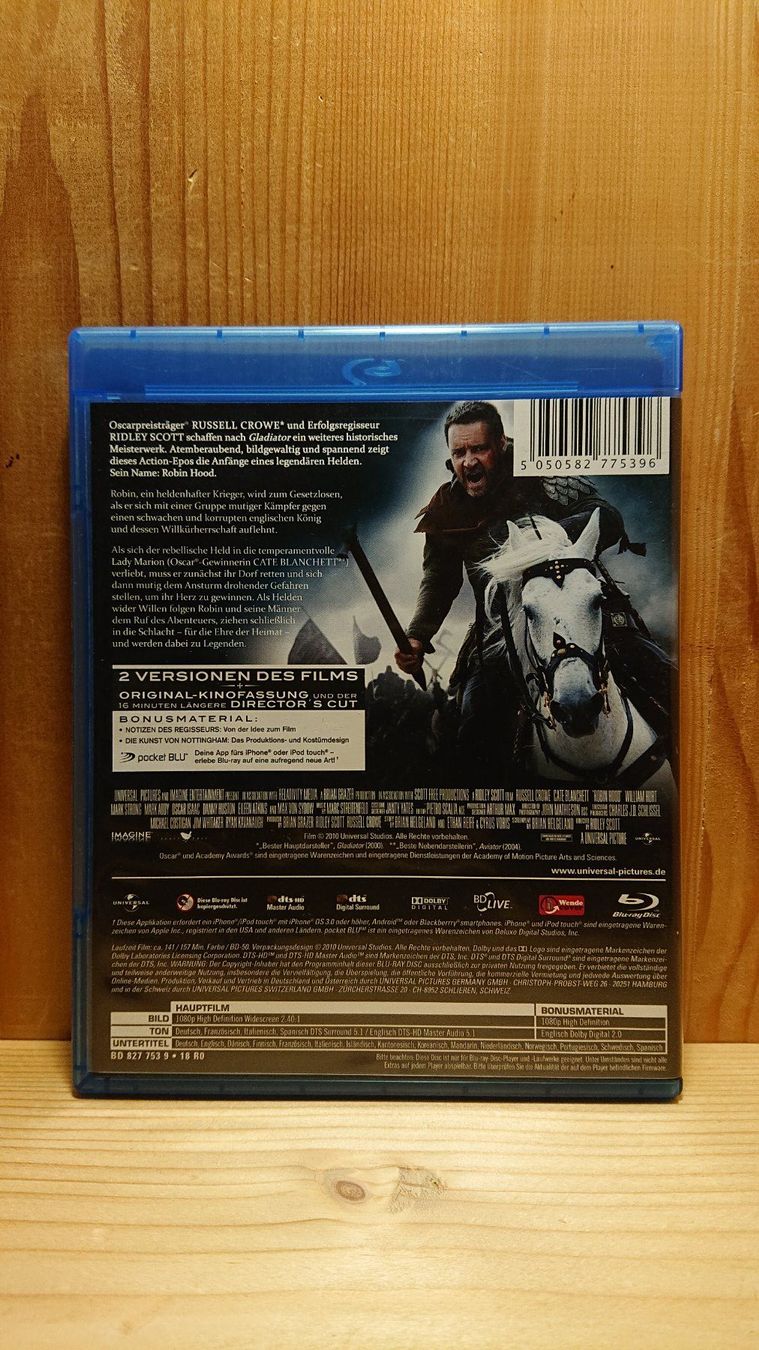 ROBIN HOOD Blu Ray Director #39 s Cut mit Russell Crowe (Gebraucht) in ROBIN HOOD Blu Ray Director #39 s Cut mit Russell Crowe (Gebraucht) in