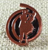 E573 - Kunst Pin Bronze farbig Tanzpaar
