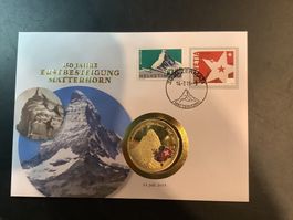 Numisbrief 150 Jahre Erstbesteigung Matterhorn.