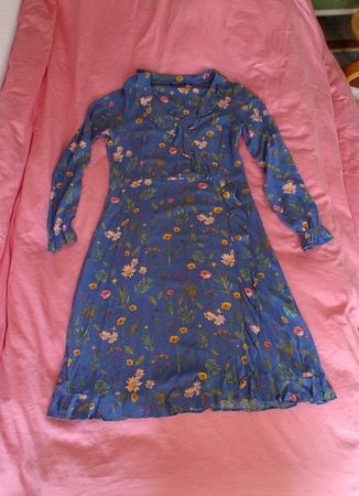 Blumenkleid blau, Tom Tailor, Gr. 36, luftig