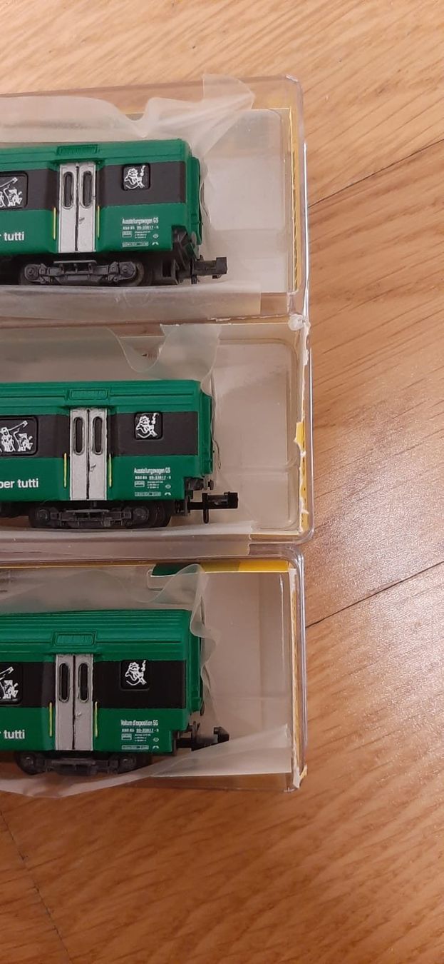 Modellini di ferrovie: Decals Ausstellungswagen EW III Rail 2000 3 éléments – Usato da Colombier NE venduto da Couscous12 1