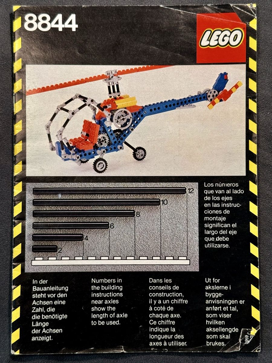 Technics Kit di costruzioni: Lego Technic 8844 (Montageanleitung) – Usato da Bellinzona venduto da CRS-LRT