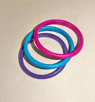 3 Bracelets joncs en cuir - Marc Jacobs 