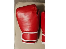 paire de gants boxe rouges similicuir unisexe neufs T unique