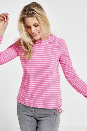 CECIL gestreiftes Sweatshirt Shirt Hoodie gestreift XL Pink