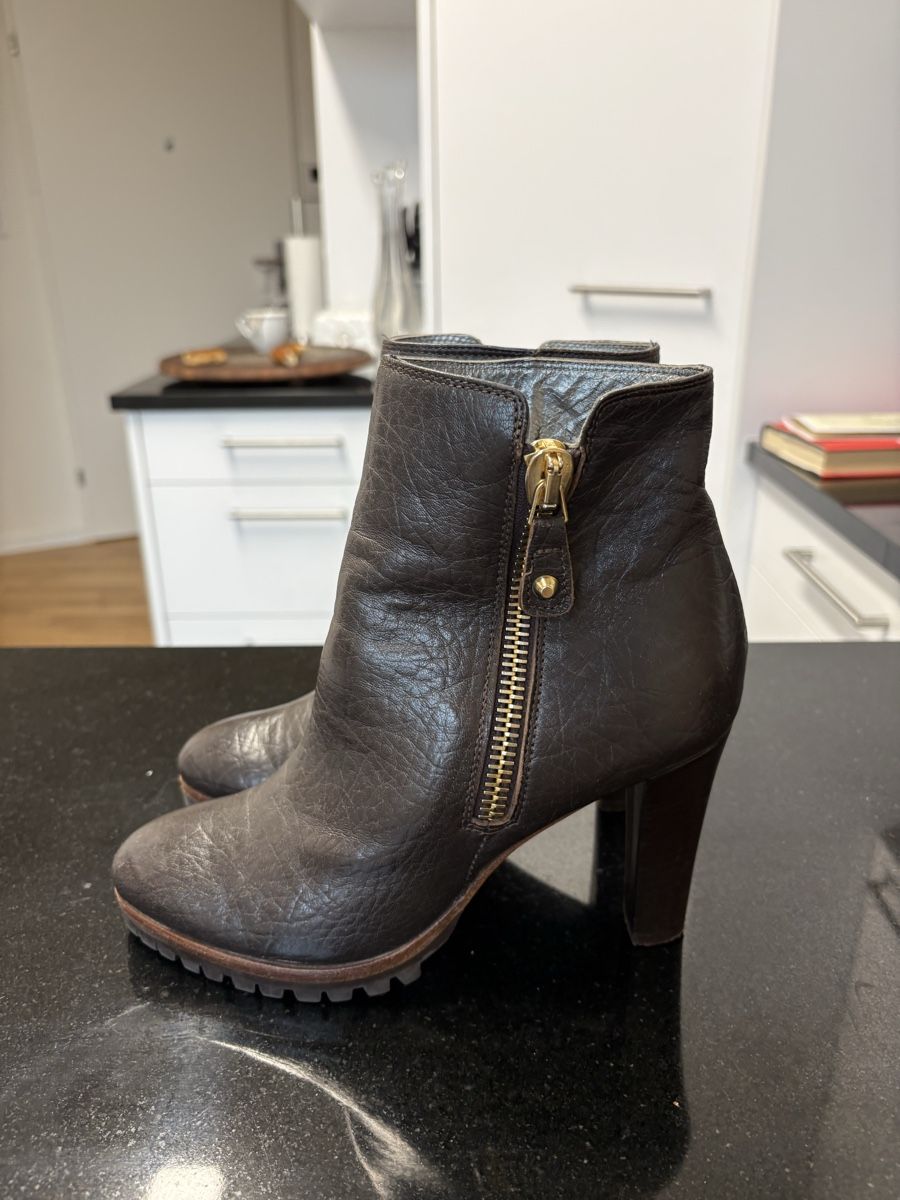Navyboot Scarpe da donna: DARK BROWN LEATHER BOOTS – Usato da Rotkreuz venduto da Vintage_lover1 2