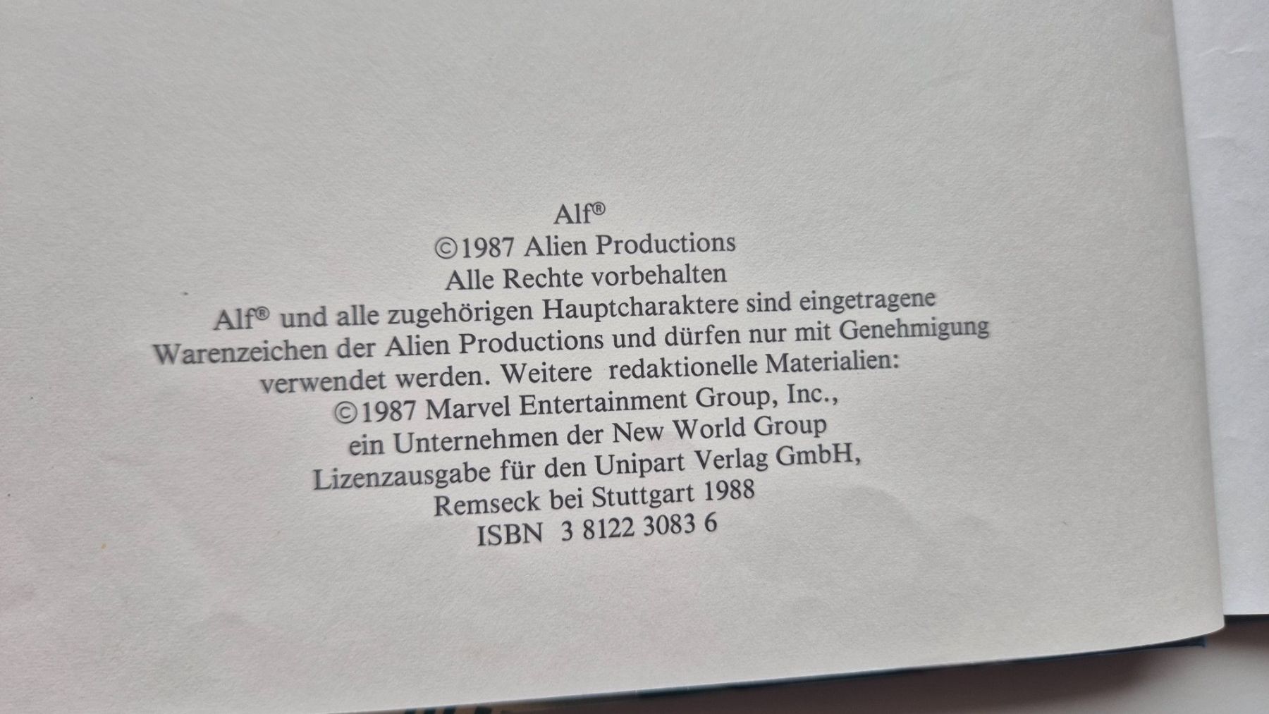 Libri: ALF        🚀🪐       1987 – Usato da Niederweningen venduto da Obson 1