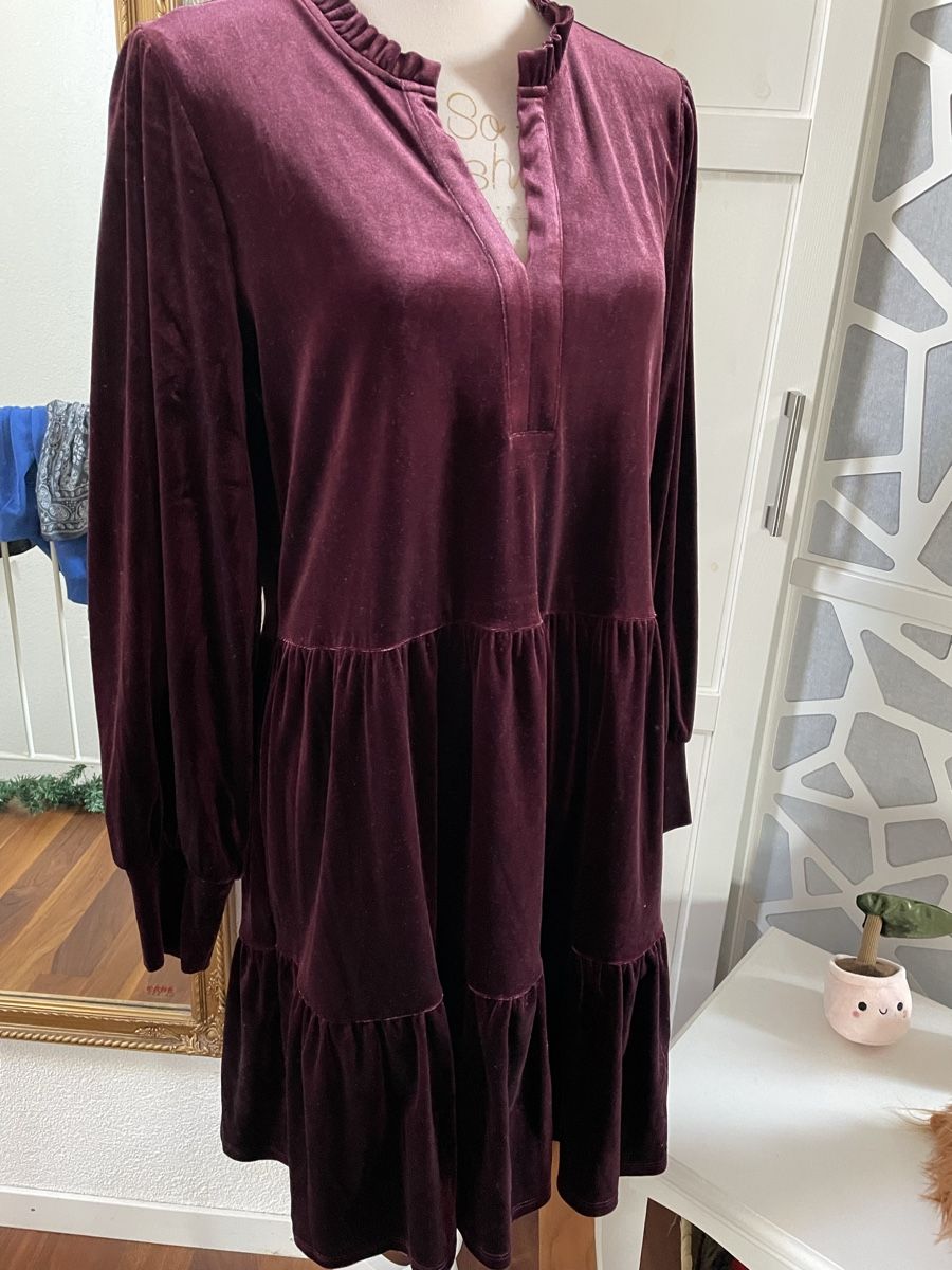 Vestiti: Samtkleid Bordeaux Part Two Gr. L Winter – Usato da Fehraltorf venduto da Nadja0205 1