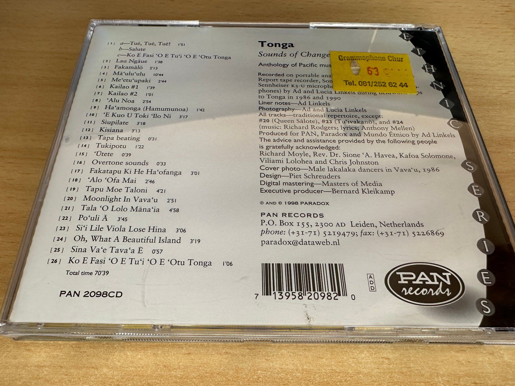 CD: Various – Tonga - Sounds of Change – Usato da Rikon im Tösstal venduto da Alpenmutz 1